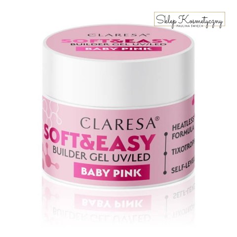 CLARESA Żel Budujący SOFT&EASY Baby Pink 12g