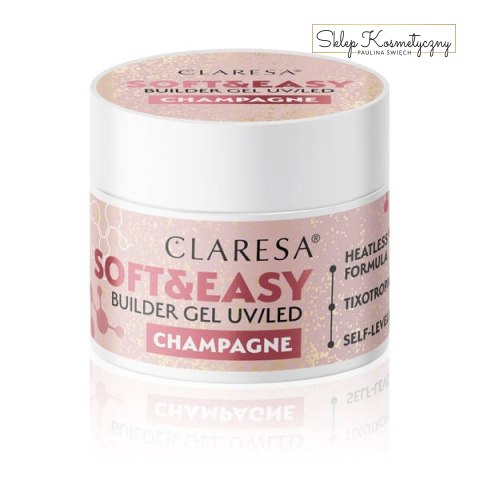 CLARESA Żel Budujący SOFT&EASY CHAMPAGNE 45g