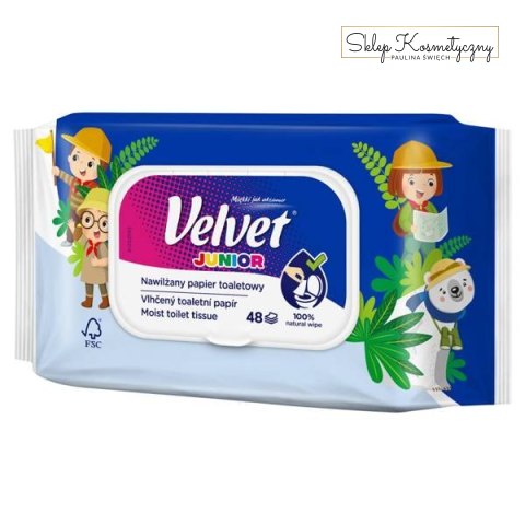 Nawilżany papier toaletowy Velvet Junior 1x42szt.