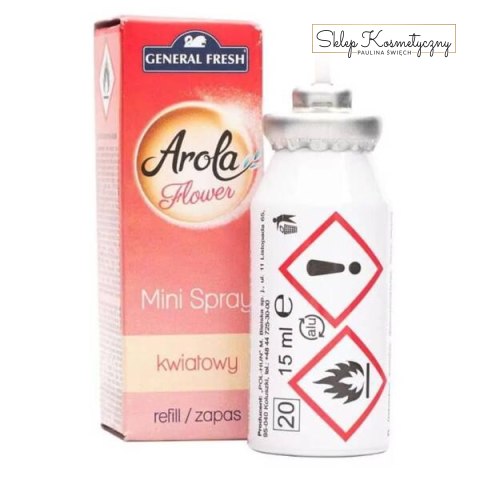 AROLA Mini Spray Odświeżacz Zapas Kwiatowy 15ml