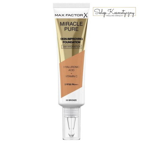 Max Factor Miracle Pure SPF30 PA+++ podkład poprawiający kondycję skóry 80 Bronze 30ml