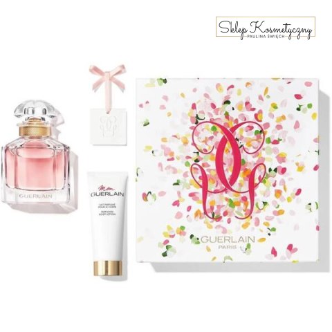 Mon Guerlain Bloom Of Rose zestaw woda toaletowa spray 50ml + balsam do ciała 75ml + wisiorek z zawieszką