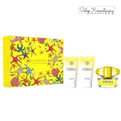 Yellow Diamond zestaw woda toaletowa spray 50ml + balsam do ciała 50ml + żel pod prysznic 50ml