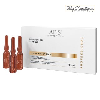 APIS DEPIQ PRO SYSTEM Depigmentująca ampułka z αarbutyną 1% i kompleksem rozjaśniającym 2%, 10x3ml