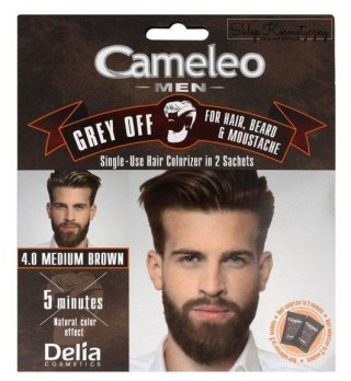 Delia Cameleo men farba do włosów w saszetce 2x15 ml 4.0 Średni Brąz