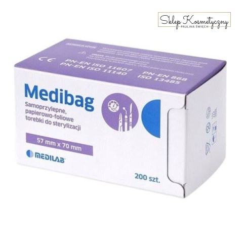 MEDILAB MEDIBAG Torebki do sterylizaacji 57mm x 70mm