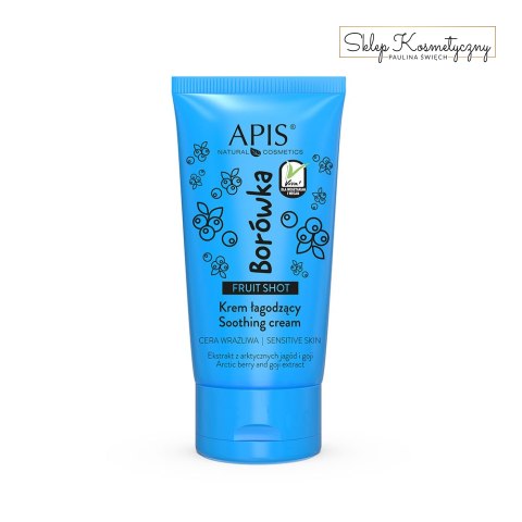 Apis fruit shot, borówkowy krem łagodzący do twarzy 50 ml