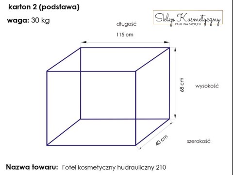 Fotel kosmetyczny hyd. A 210 czarny