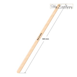 Szpatułka drewniana mała 140 x 6 x 1.4 mm - 100 sztuk