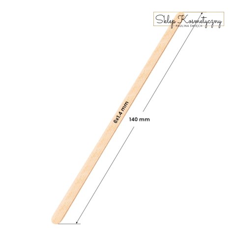 Szpatułka drewniana mała 140 x 6 x 1.4 mm - 100 sztuk