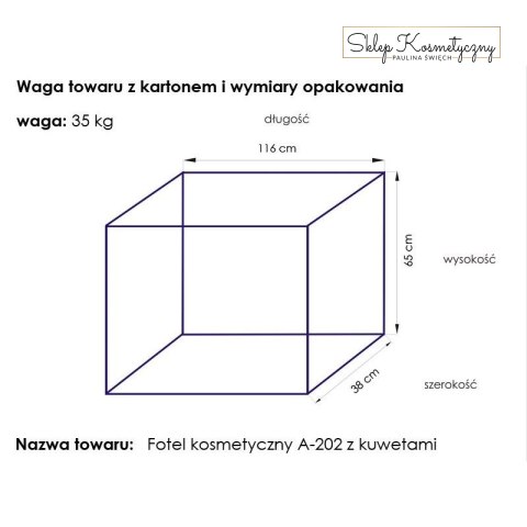 Fotel kosmetyczny A202 z kuwetami czarny