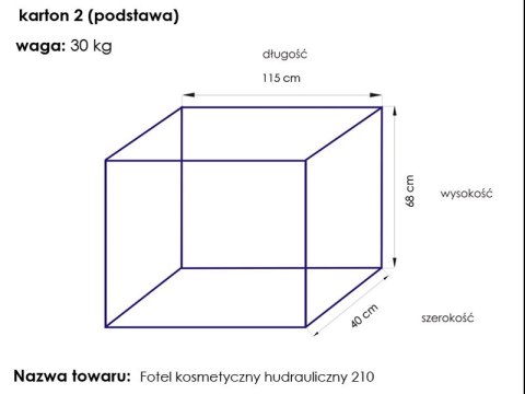 Fotel kosmetyczny hyd. A 210 szary