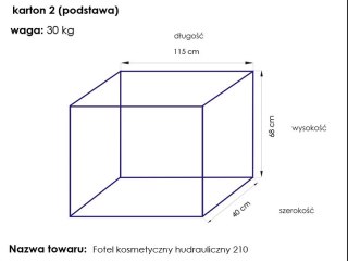 Fotel kosmetyczny hyd. A 210 czarny