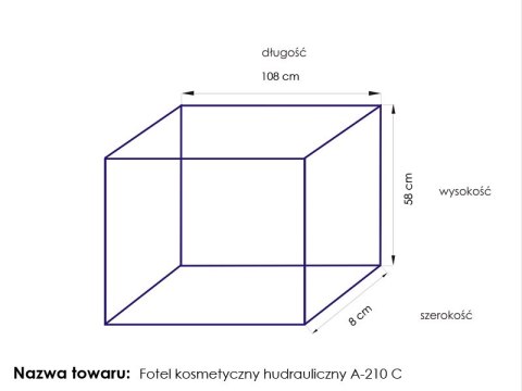 Fotel kosmetyczny hyd. A 210C pedi biały