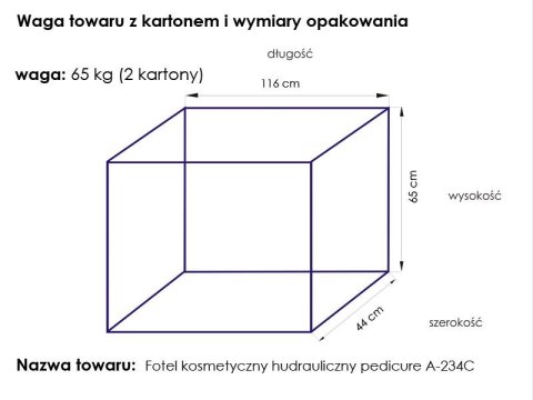 Fotel kosmetyczny hyd. A 234C pedi biały