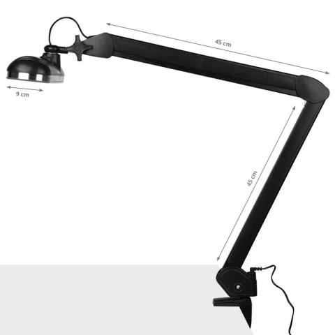 Lampa warsztatowa led Elegante 801-s z imadełkiem standard czarna