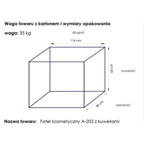 Fotel kosmetyczny Basic 202 z kuwetami czarny