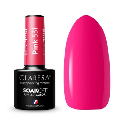 CLARESA Lakier hybrydowy PINK 531 -5g