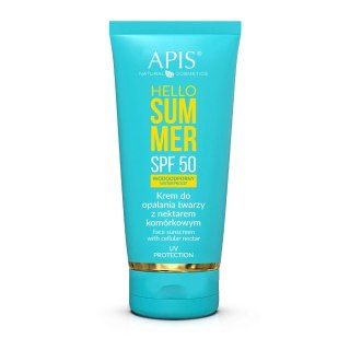 Apis hello summer spf 50, krem do opalania twarzy z nektarem komórkowym 50 ml