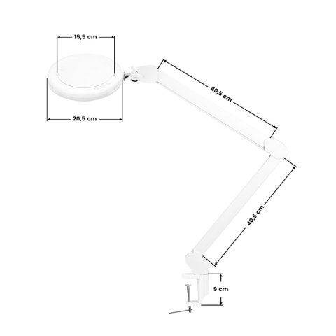 Lampa lupa led Glow 8021 do blatu reg. barwa światła