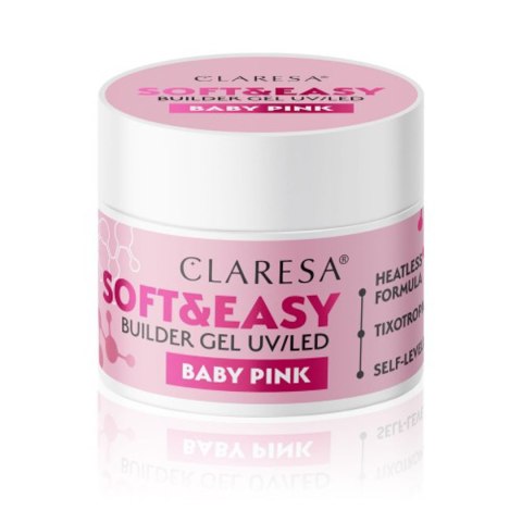 Claresa żel budujący Soft&Easy gel baby pink 45g