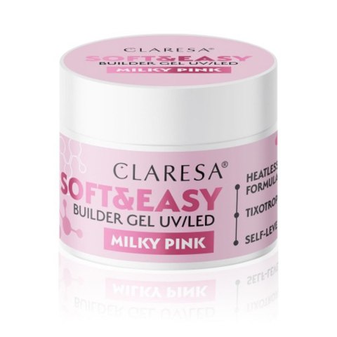 Claresa żel budujący Soft&Easy gel milky pink 12g