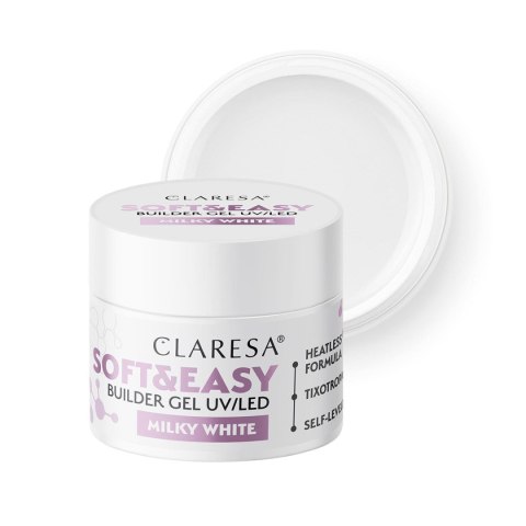 Claresa żel budujący Soft&Easy gel milky white 90g